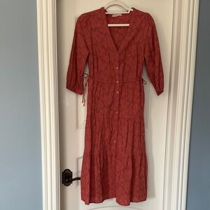 Marine Layer Red Long Sleeve Dress
